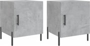 vidaXL Noptiere, 2 buc., gri beton, 40x40x50 cm, lemn compozit