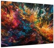 Tablou pe sticlă - Abstracția culorilor II. (70x50 cm)