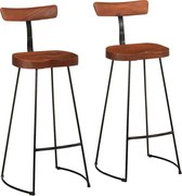 vidaXL Scaune de bar 2 buc 49x43x103 cm lemn masiv de mango