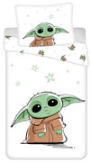 Lenjerie de pat pentru copii din bumbac pentru pat de o persoană 140x200 cm Star Wars Baby Yoda – Jerry Fabrics