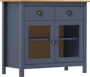 vidaXL Servantă Hill, gri, 90x40x80 cm, lemn masiv de pin