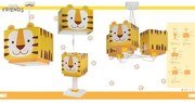 Dalber 64567 - Lustră copii LITTLE TIGER 3xE27/60W/230V