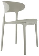 Scaun de dining gri din plastic Fain – Leitmotiv