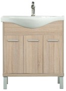 Dulap inferior Nerva 75 cm cu lavoar, stejar Sonoma