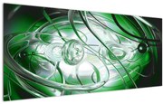 Tablou abstract verde (120x50 cm), în 40 de alte dimensiuni noi