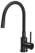 Baterie bucatarie cu pipa flexibila Quadron Pop Maggie finisaj negru