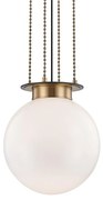Lustra cu inaltime reglabila, Sticla Alba, Design LUX, Gunther 43cm