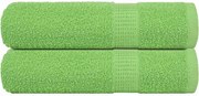 vidaXL Prosoape de baie, FROGN, 2 buc, verde măr, 100x150 cm, 360 g/m²