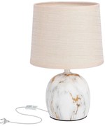 Veioză crem cu abajur textil (înălțime 25 cm) Adelina – Candellux Lighting