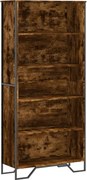 vidaXL Bibliotecă, stejar fumuriu, 80x31x169 cm, lemn prelucrat