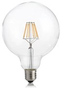 Bec LED, E27 globo d125 08w 3000k cri90 transparent