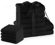 Prosoape de baie negre 10 buc. din bumbac din frotir Amari – Restilo