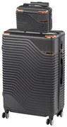 TraveLux Urban V gurulós bőrönd szett fekete