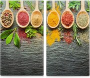 Plăci de gătit din sticlă securizată, tocător, plăci rezistente la căldură, model 2.