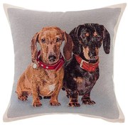 Față pernuță cu model goblen CĂȚEI BASET, 45 x 45 cm