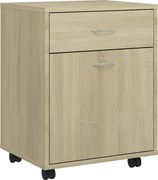 vidaXL Dulap cu roți, stejar sonoma, 45x38x54 cm, PAL