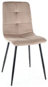 Scaun de bucaterie Ivo Velvet, bej