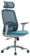Scaun birou ergonomic bleu din mesh cu suport lombar reglabi OFF 403