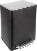 Coș de gunoi negru cu pedală din oțel inoxidabil 20 l Black – Orion