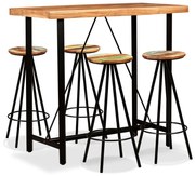 vidaXL Set mobilier bar, 5 piese, lemn masiv acacia și lemn reciclat