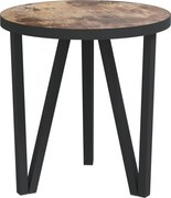 vidaXL Masă de ceai, negru și galben, Ø35 cm, MDF