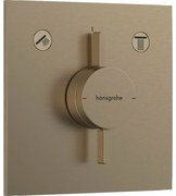 Baterie dus incastrata bronz periat Hansgrohe DuoTurn E 2 functii