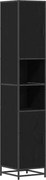 vidaXL Set de mobilier pentru baie Stejar Negru 35 x 37,5 x 188,5 cm