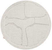 Covor gri deschis rotund din lână ø 133 cm Morphic Organica – Agnella