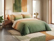 Lenjerie de pat din microfibra VEROLA verde Dimensiune lenjerie de pat: 2 buc 70 x 80 cm | 160 x 200 cm