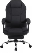 RESIGILAT- Scaun directorial, suport picioare, material textil, Negru