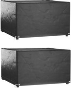 vidaXL Huse mobilier grădină, 2 buc, 8 ocheți, 125x125x75 cm, pătrat