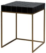 Masuta laterala, din metal si ceramica, black Evora