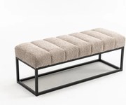 Bancheta tapitata Petit Beaute 110cm, sampanie bej