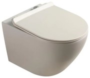 Set vas WC suspendat Rune Ivaldi gri finisaj mat cu capac slim