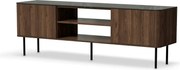 Comoda TV SOLANO, nuc/negru, PAL laminat, 150x40x55 cm