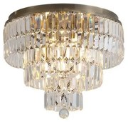 Lustra baie metal alama antic, cristal transparent Empire 6L, IP44