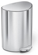 Simplehuman Coș de gunoi cu pedală 6 l,semicircular, oțel inoxidabil mat, plastic