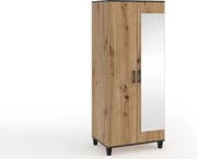 Sifonier cu doua usi si oglinda, 80x56x193 cm, POLA 11, ADRK Furniture