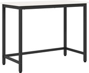 vidaXL masă Alb 100 x 50 x 77 cm Lemn ingineresc și oțel