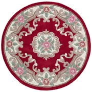 Covor din lână Flair Rugs Aubusson, ⌀ 120 cm, roșu