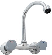 Baterie bucatarie,prindere  pe perete , dubla comanda, crom lucios