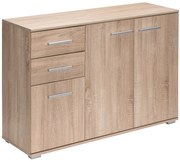 Deuba Comodă Alba - stejar