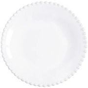 Farfurie adâncă din gresie ceramică Costa Nova Pearl, ⌀ 24 cm, alb