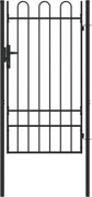 vidaXL Poartă de gard Gri 103 x 225 cm Oțel vopsit electrostatic