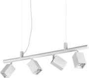 Lustra suspendata DYNAMITE SP4 SQUARE BIANCO