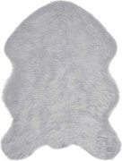 vidaXL Covor din Lână Faux Tafalla Gri 80 x 120 cm Poliester