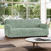 Huse bielastice FUCO bumbac bio mentă fotoliu triplu (l. 170 - 220 cm)