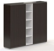 Dulap înalt Creator 202,2 x 44,5 x 185,9 cm, alb / wenge