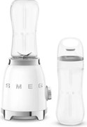 Blender Smeg PBF01WHEU, 300 W, 2 x 600 ml, 20 000–24 000 rpm, Baza antiderapanta, Fara BPA, Otel inoxidabil, Alb