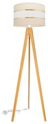 Lampadar HELEN 1xE27/15W/230V crem/auriu/stejar